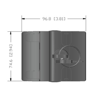 50-300-3 MODULAR SOLUTIONS DOOR PART<BR>COMPACT SLAM LATCH, BLACK POWDER COAT, LOCKING KEY 1333 W/HARDWARE